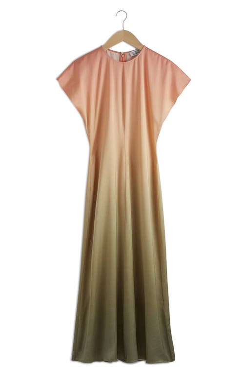 Shop & Other Stories Ombré Maxi Dress In Khaki Green Dark