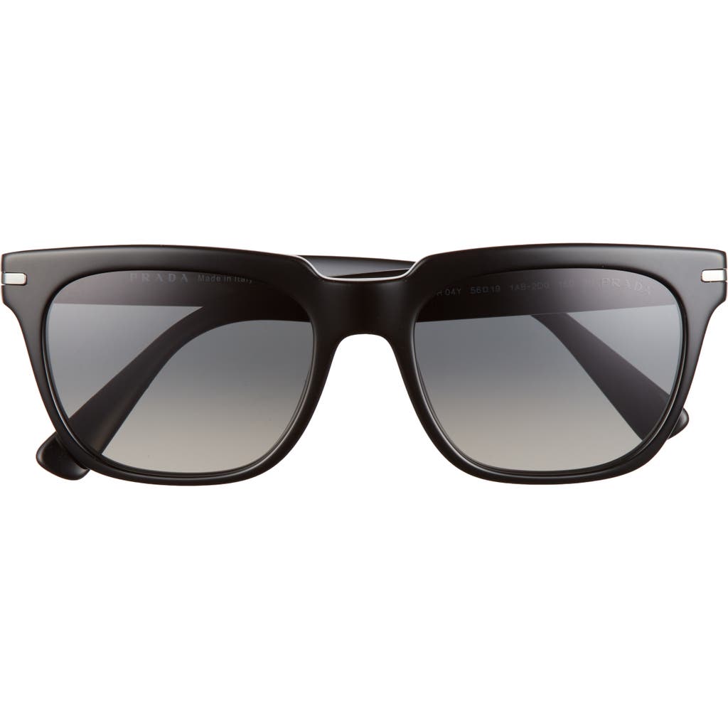 Prada Pillow 56mm Rectangular Sunglasses In Black