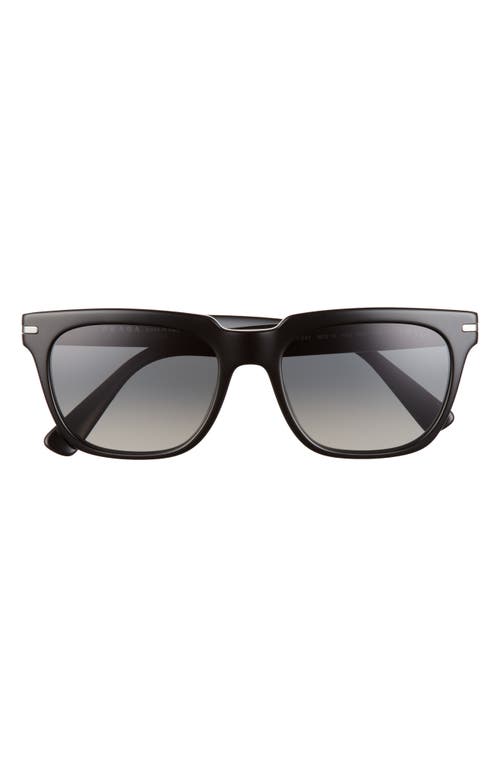 Shop Prada Pillow 56mm Rectangular Sunglasses In Black/grey Gradient