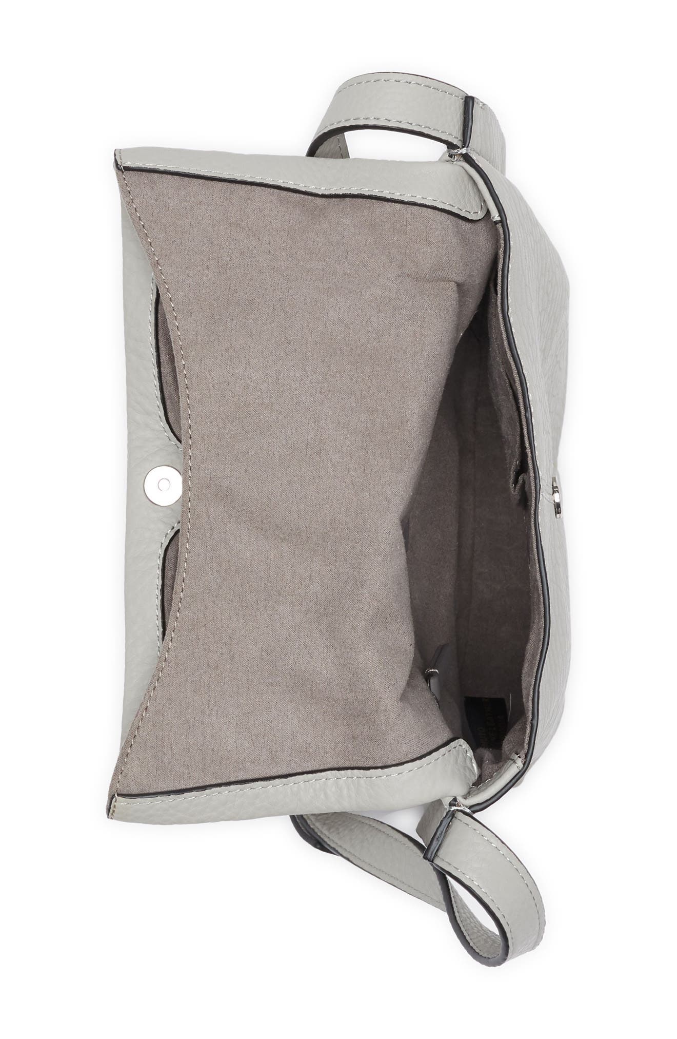 Vince Camuto Livy Large Leather Crossbody Bag In Medium Grey