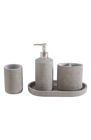 Tahari Astor 4-piece Bath Accessory Set In Light Grey