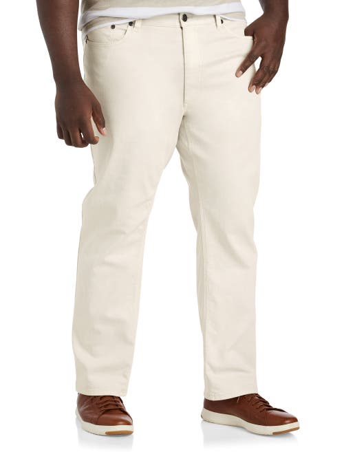 Shop True Nation By Dxl Garment Dyed Stretch Twill Pants In Sea Salt