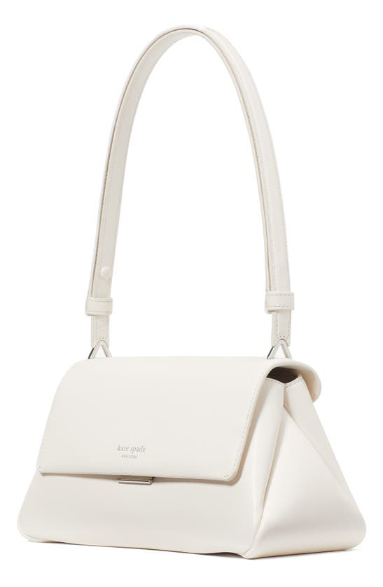 Shop Kate Spade Grace Smooth Leather Convertible Shoulder Bag In Cream.