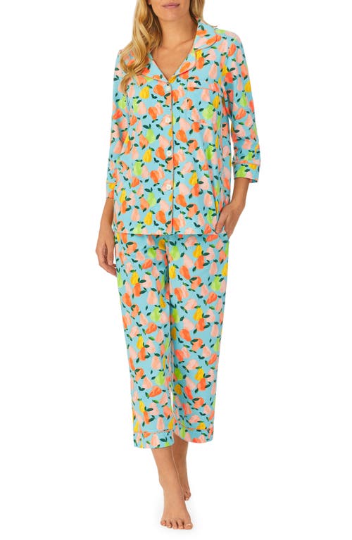 BedHead Pajamas Print Jersey Crop Pajamas in Perfect Pears