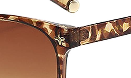 Shop Fifth & Ninth Cara 56mm Polarized Round Sunglasses In Torte