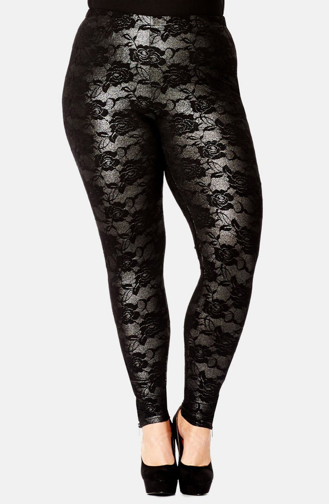 plus size lace leggings