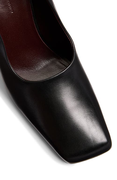 Khaite Eva Peep-toe Leather Pumps In Black