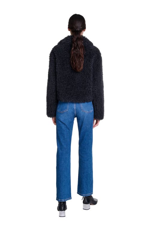 Maje Passiony Straight-leg Jeans In Anthracite Grey