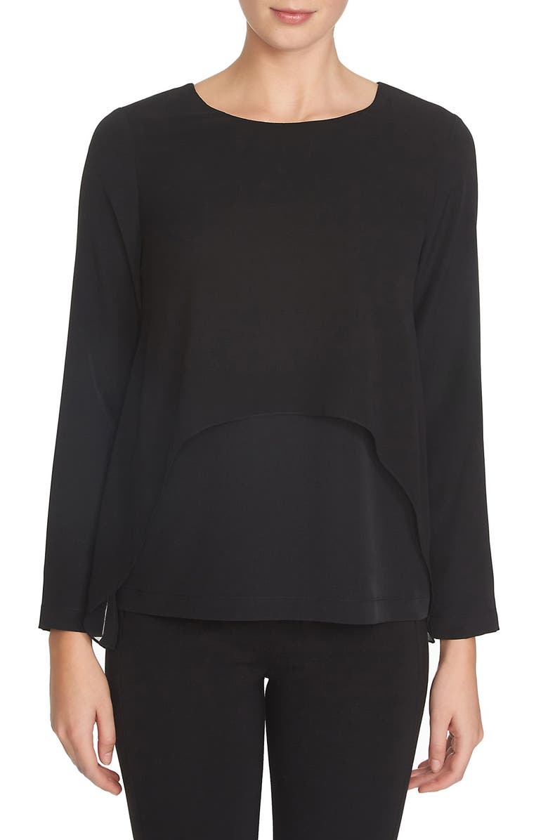 1.STATE Double Layer Long Sleeve Top | Nordstrom