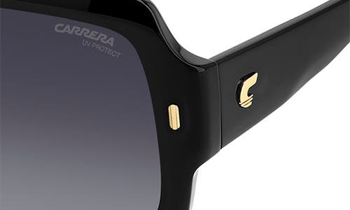 Carrera Eyewear 56mm Gradient Square Sunglasses In Black/dark Grey Sf