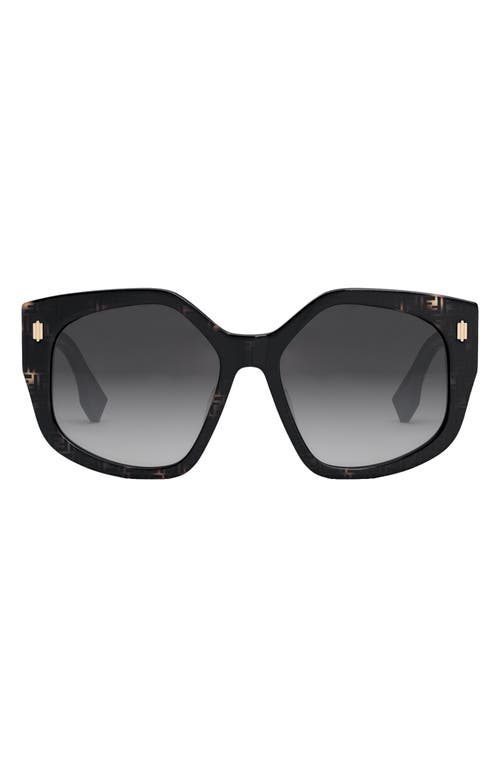 Fendi Fendi Bold FF Havana and Black Acetate Sunglasses