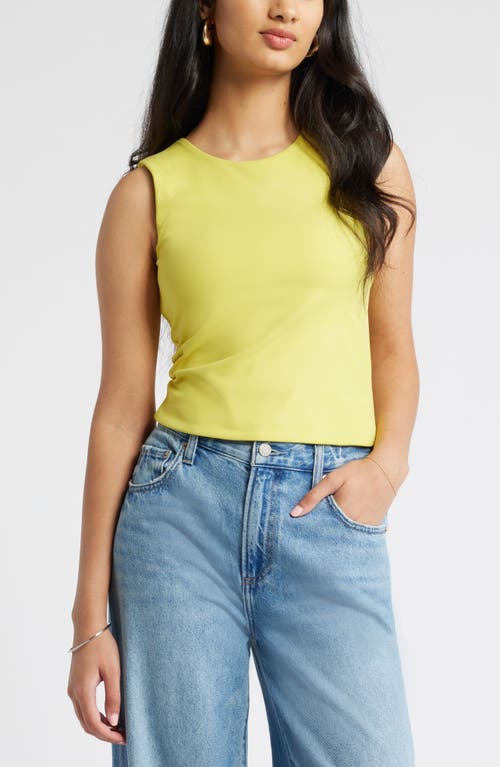 Shop Open Edit Smooth Edit Crewneck Tank In Yellow Celery