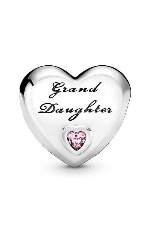 PANDORA Granddaughter Heart Charm in Pink at Nordstrom