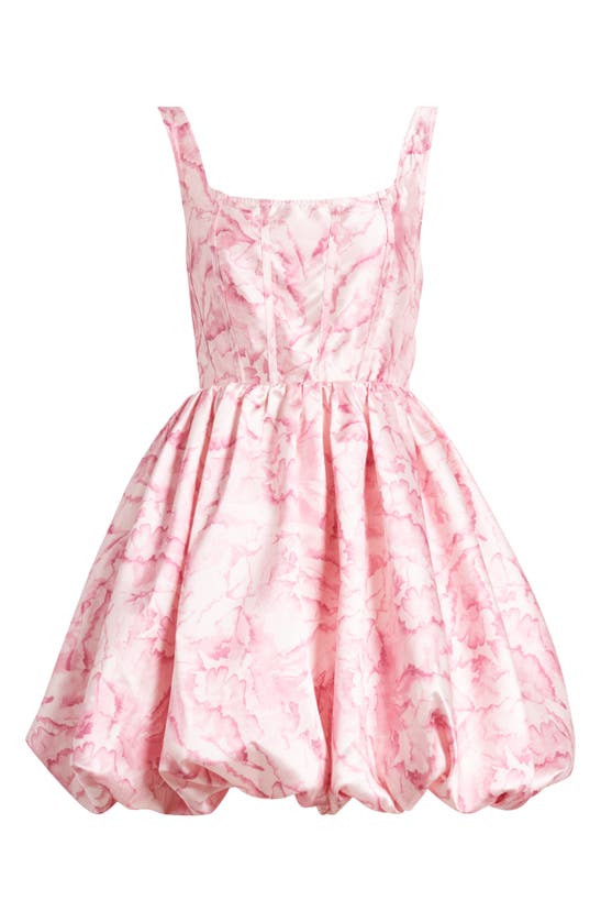 Shop Chelsea28 Sleeveless Corset Bubble Minidress In Pink Rosewater Petal Layer