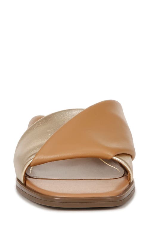 Vionic Miramar Slide Sandal In Camel/gold