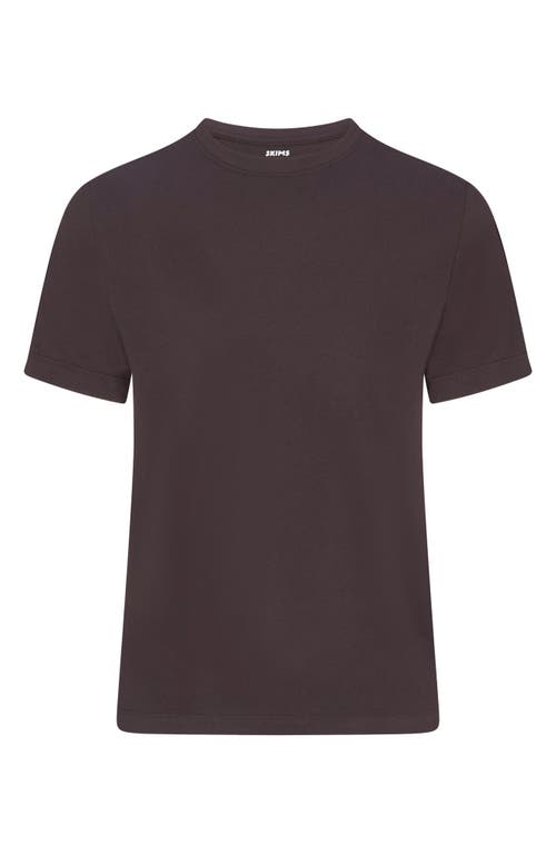 Shop Skims Classic Cotton Crewneck T-shirt In Phoenix