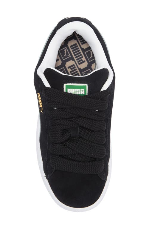 Shop Puma Kids' Suede Xl Sneaker In  Black- White