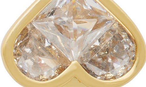 Kate Spade Colored Cubic Zirconia Spade Stud Earrings In Clear/gold