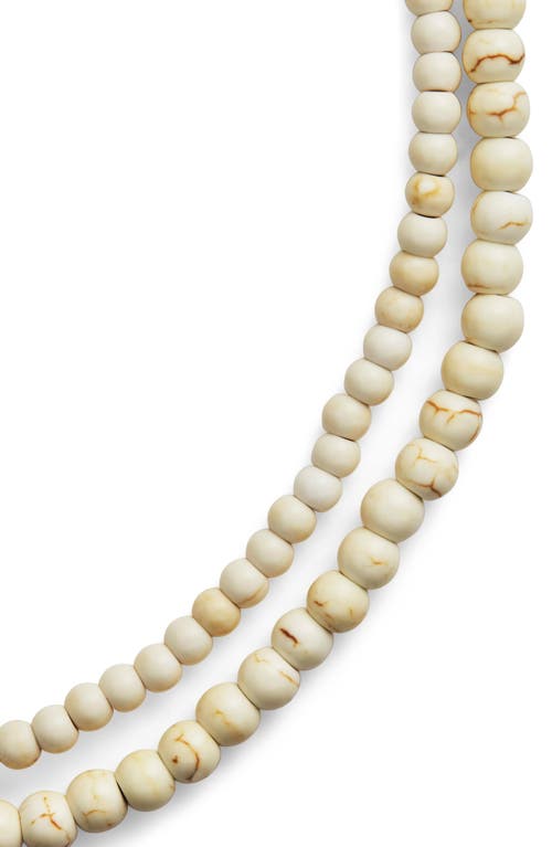 Sterling Forever Stone 2-pack Beaded Stretch Bracelets In Brown Marble