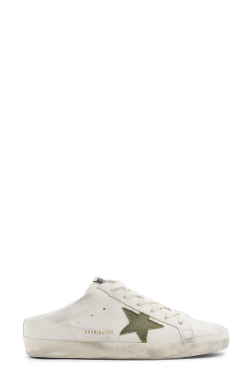 Shop Golden Goose Super-star Sabot Mule Sneaker In White/green