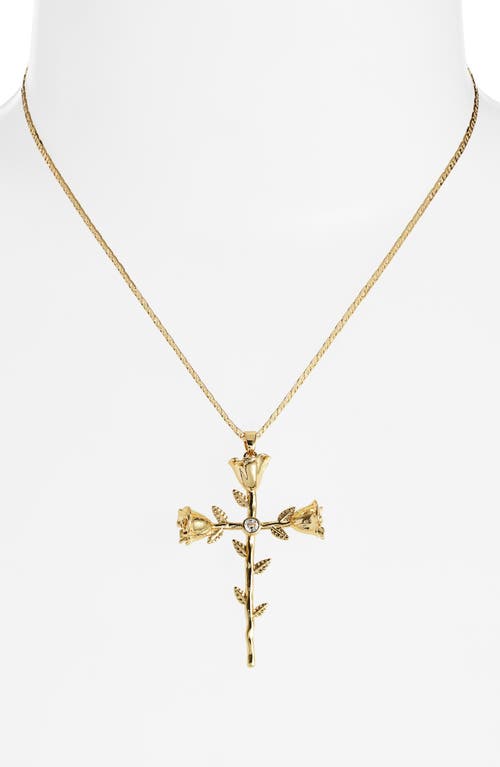 Shop Child Of Wild Rosa Sacra Pendant Necklace In Gold