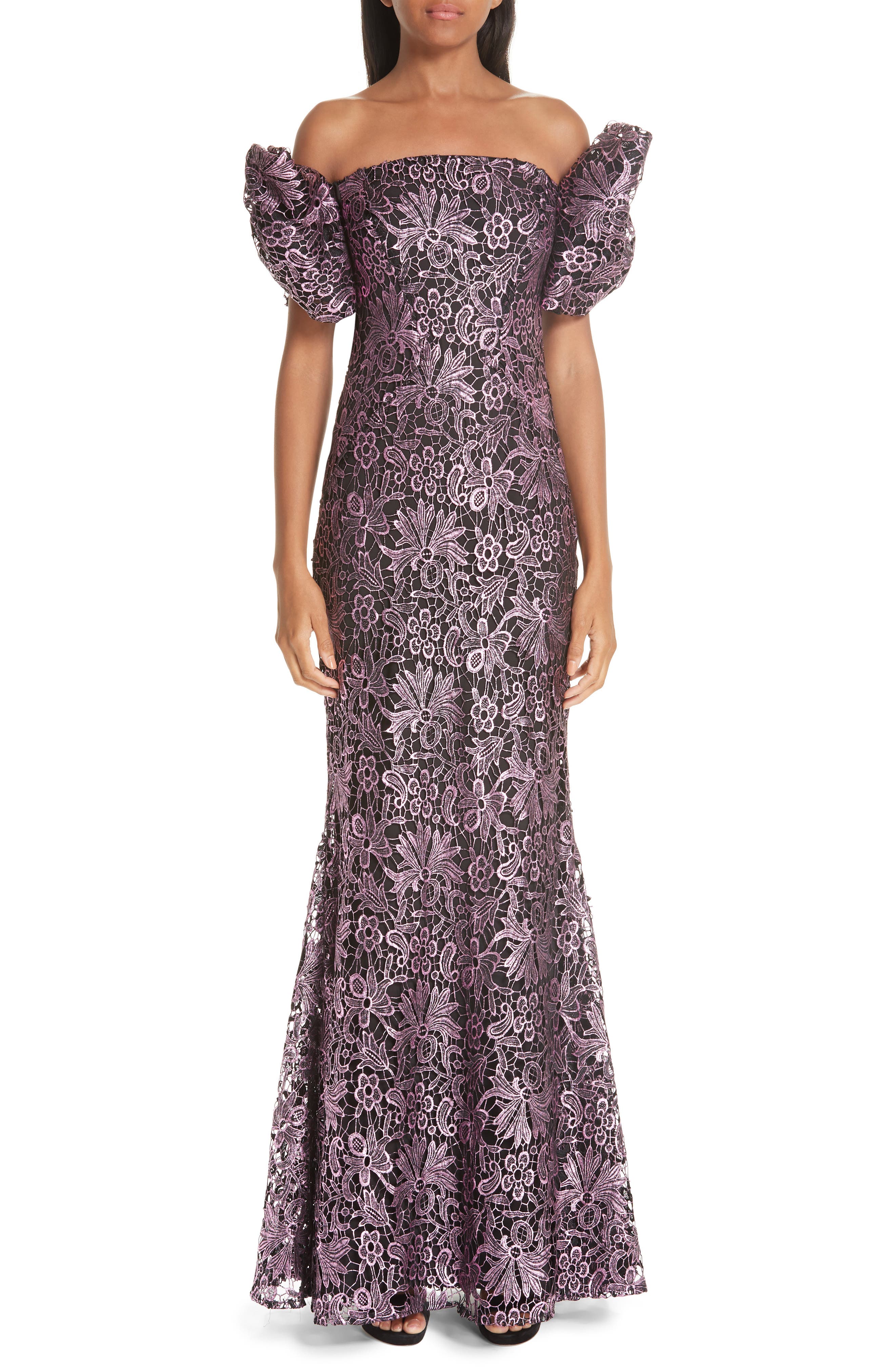 Zac Zac Posen Leanne Off The Shoulder Evening Dress