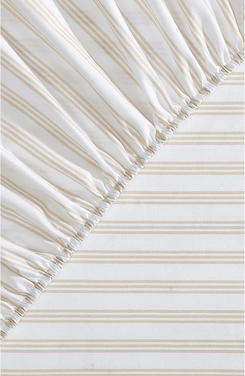 Shop Vcny Home Sydney Ticking Stripe 6-piece Queen Sheet Set In White/taupe