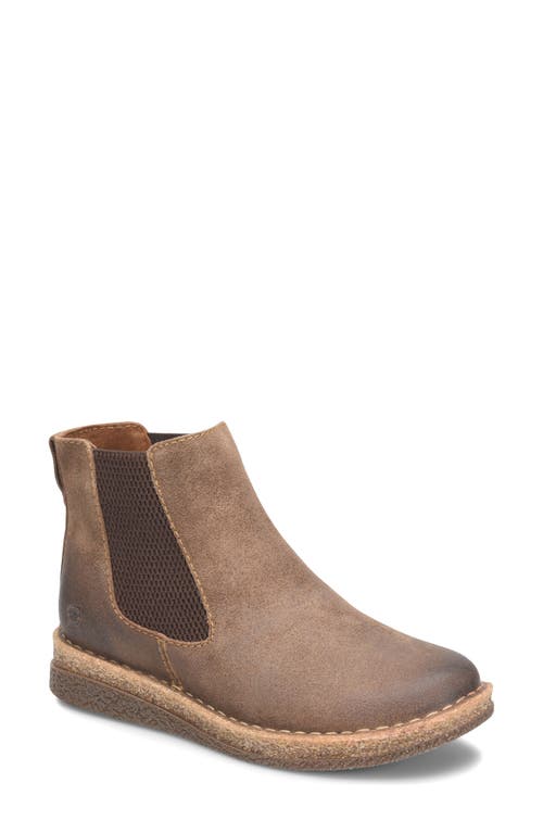 Faline Wedge Chelsea Boot in Taupe Distressed