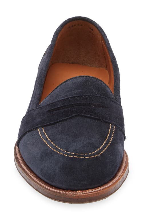 Shop Alden Shoe Company Alden Penny Loafer In Navy Suede