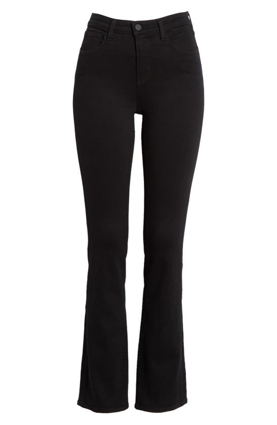 Shop L Agence Oriana Straight Leg Jeans In Noir