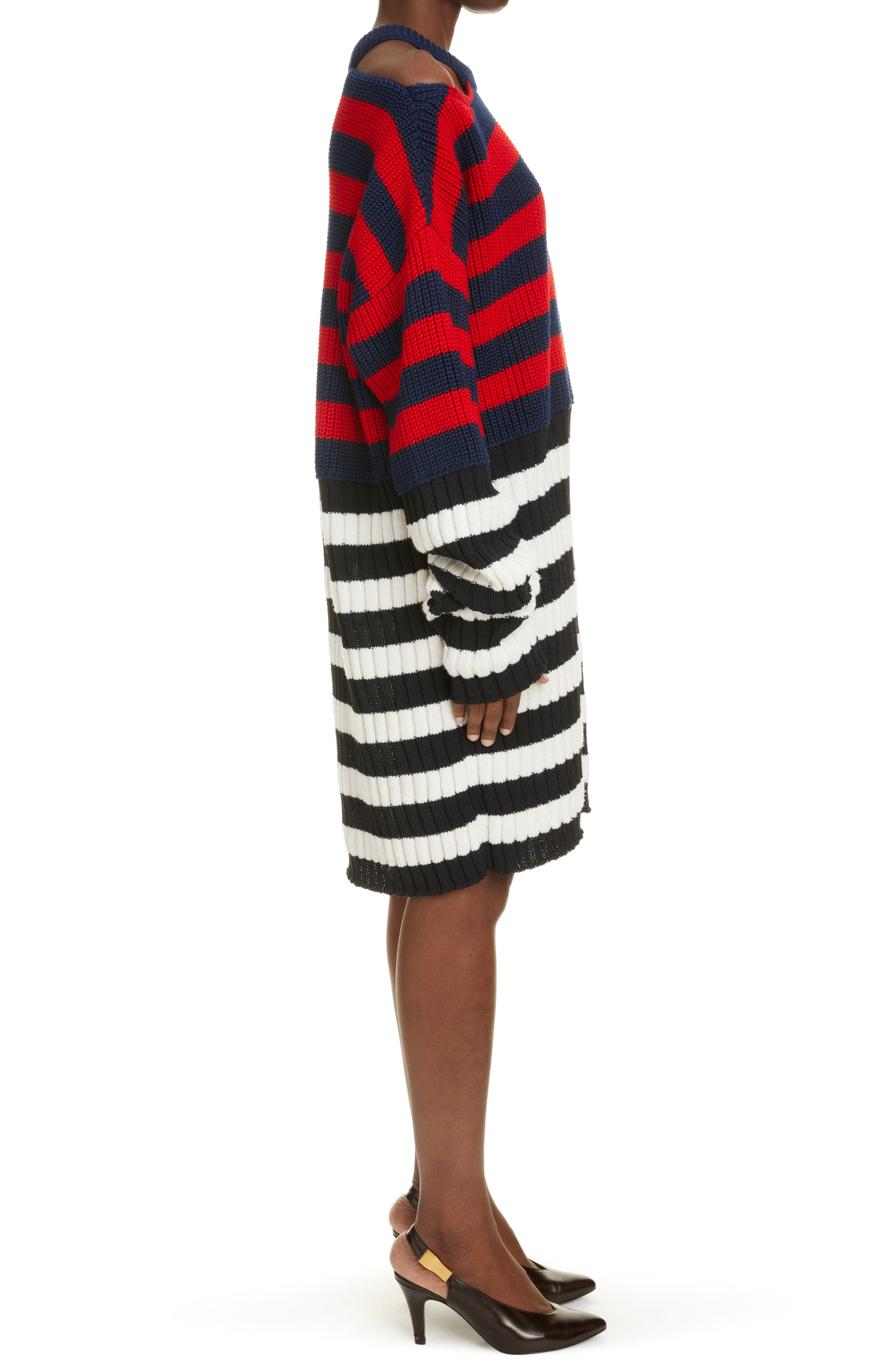 Balmain Stripe Long Sleeve Virgin Wool 