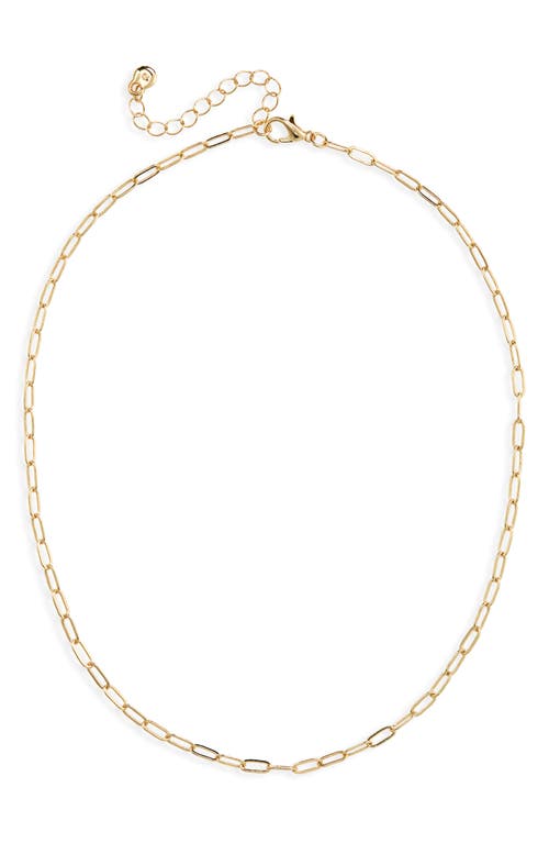 14K Gold Dipped Paper Clip Link Chain Necklace