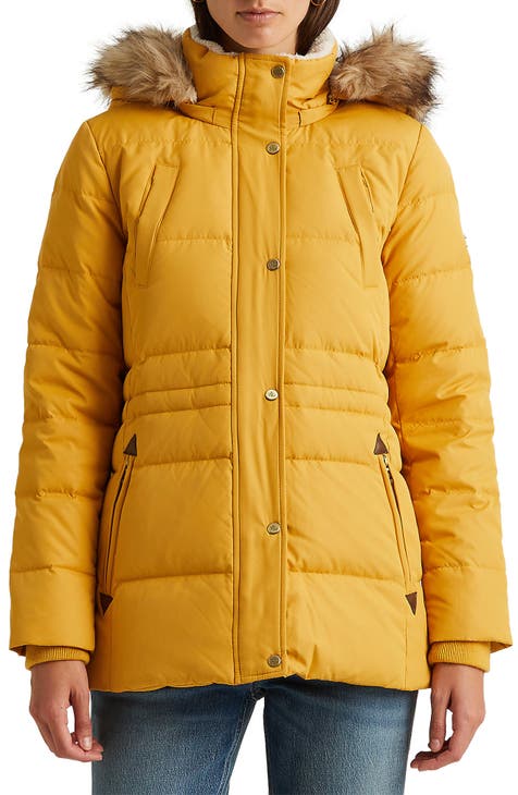 Women's Yellow Puffer Jackets & Down Coats