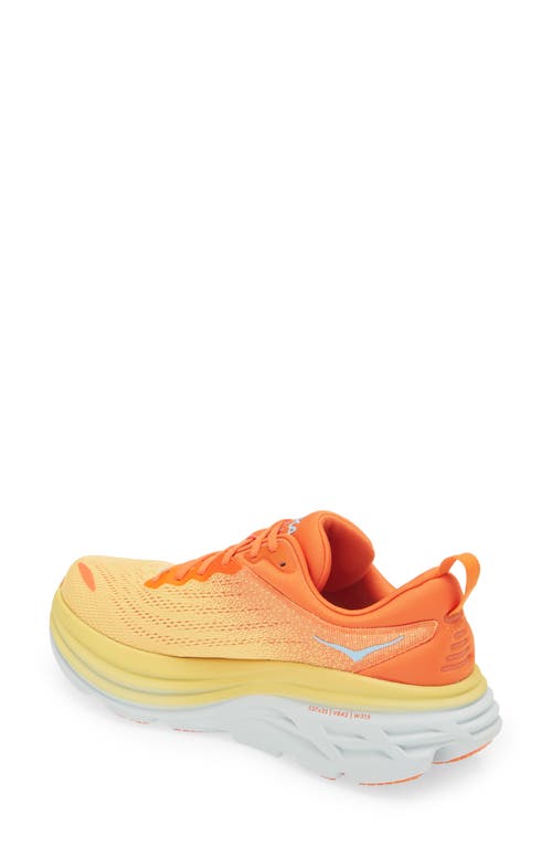 Shop Hoka Bondi 8 Running Shoe In Puffins Bill/amber Yellow