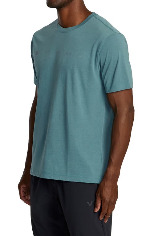 Shop Rvca Brand Reflect Performance Graphic T-shirt In Pine Grey