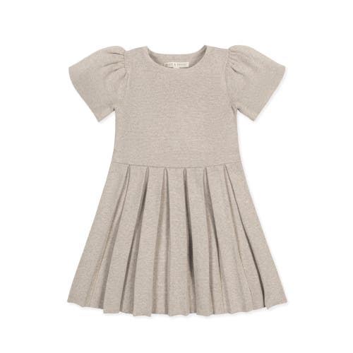 Shop Hope & Henry Baby Girls' Organic Pleated Sweater Dress, Infant In Light Taupe Heather