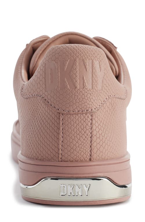 Dkny Abeni Lizard Embossed Sneaker In Blush