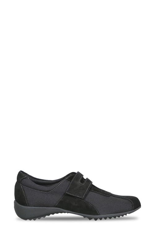 Munro Joliet Sneaker In Black Fabric/suede