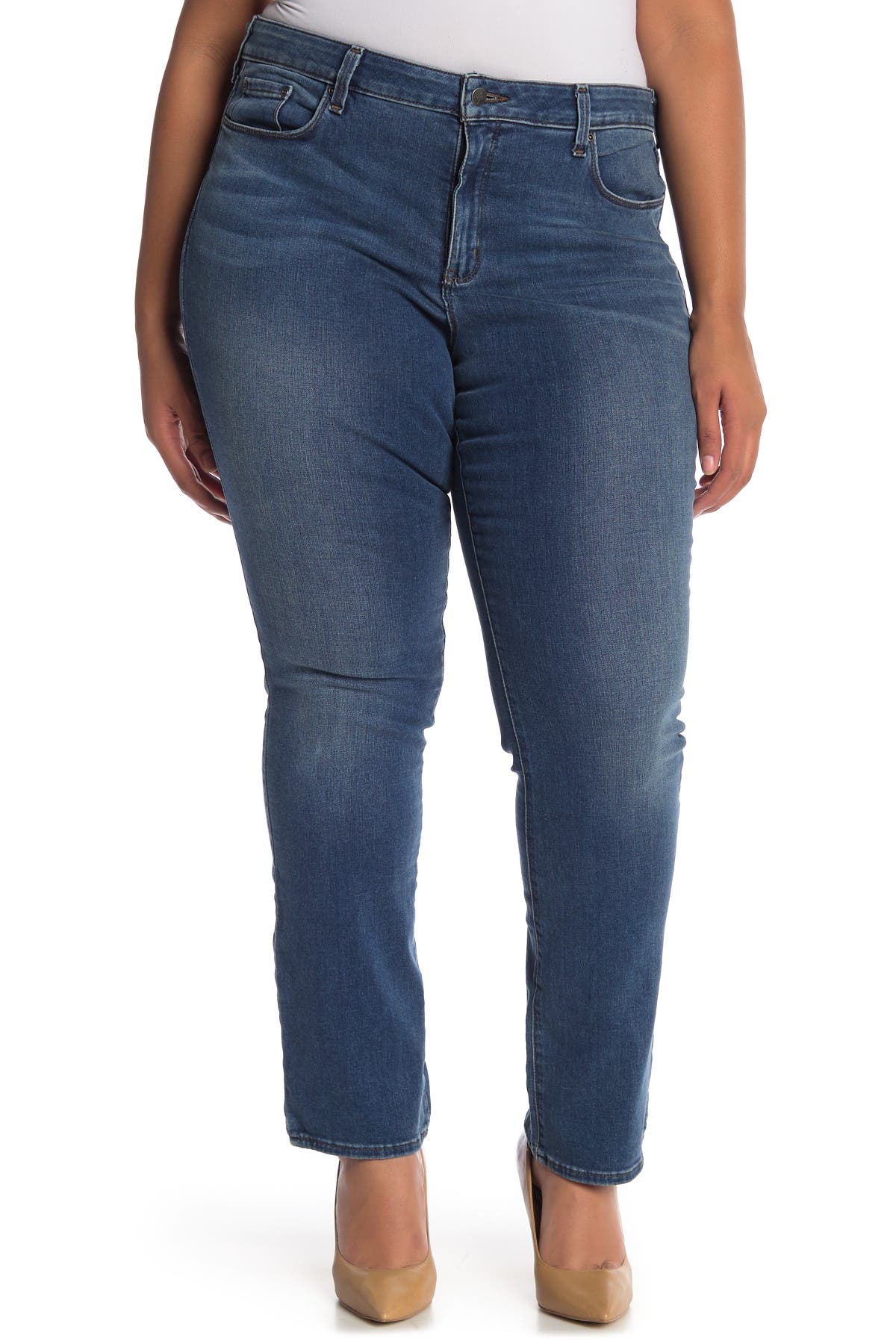 nydj marilyn straight leg jeans plus size