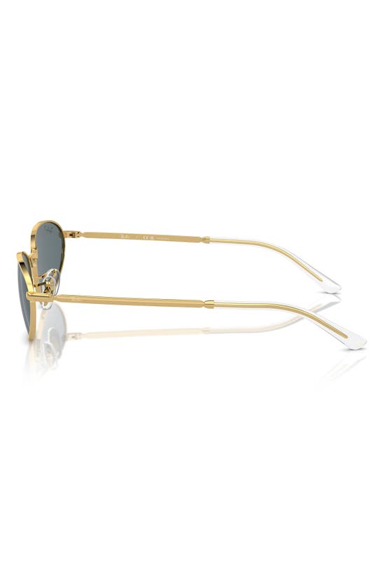 Ray Ban 59mm Polarized Oval Sunglasses In Gold Flash