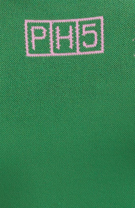 Shop Ph5 Brooklyn Wavy Asymmetric Hem Sweater Dress In Nile Green