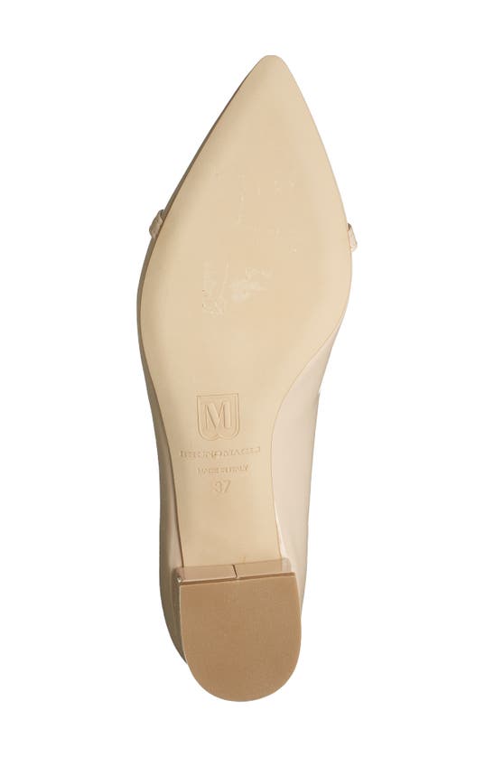 Shop Bruno Magli Lixeth Pointed Toe Flat In Nude Patent