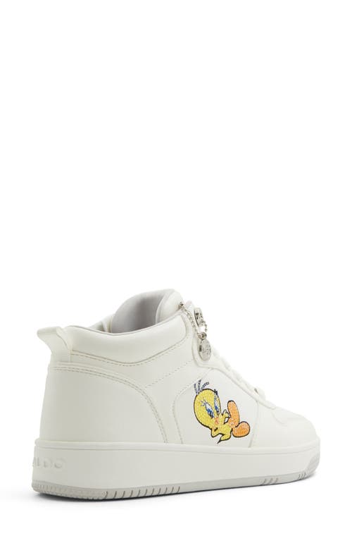 Shop Aldo X Looney Tunes Tweety High Top Sneaker In White