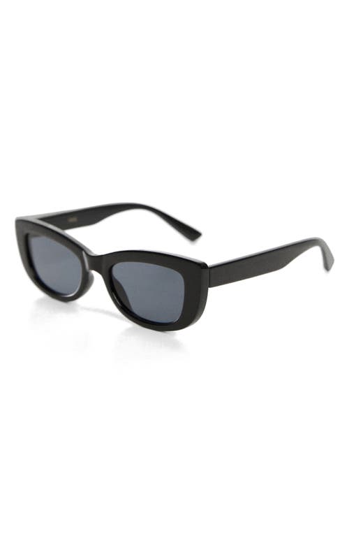 Shop Mango Retro Sunglasses In Black