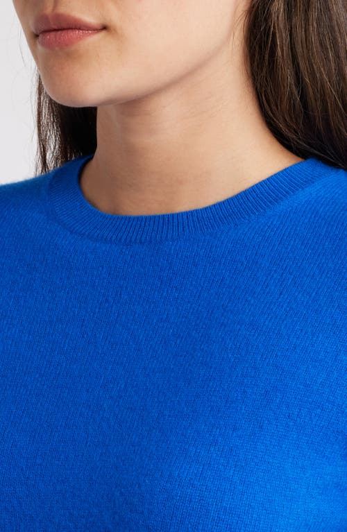 Shop Caslonr Caslon(r) Short Sleeve Wool & Cashmere Sweater In Blue Princess