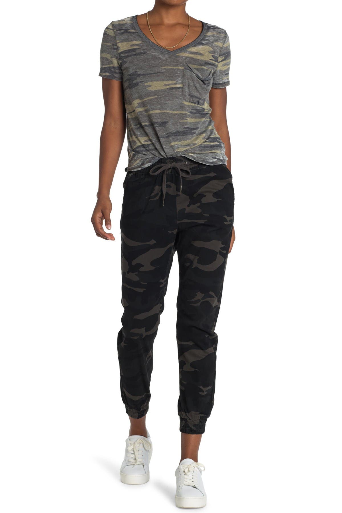 camo twill joggers womens