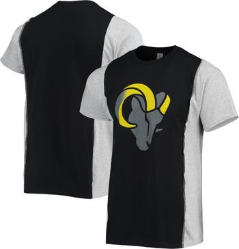 REFRIED APPAREL Men's Refried Apparel Black/Heathered Gray Los Angeles Rams  Sustainable Split T-Shirt