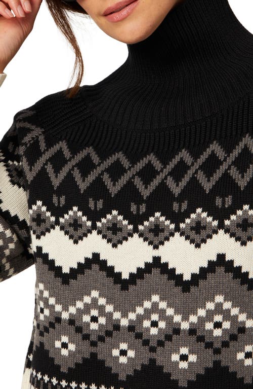 Shop Alp N Rock Leighton Fair Isle Turtleneck Sweater In Black