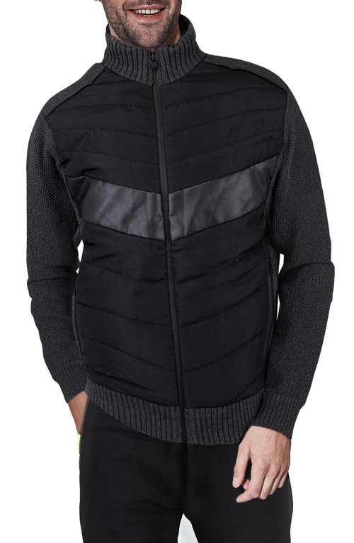 Shop X-ray Xray  Lightly Insulated Full Zip Jacket In Black/charcoal