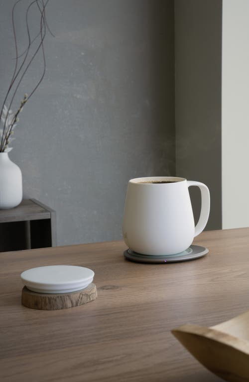 Ohom Ui+ Mug & Warmer Set In Jasmine White